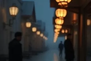公路电影《铁轨尽头》荒原铁轨延伸至远山的横版剧照
