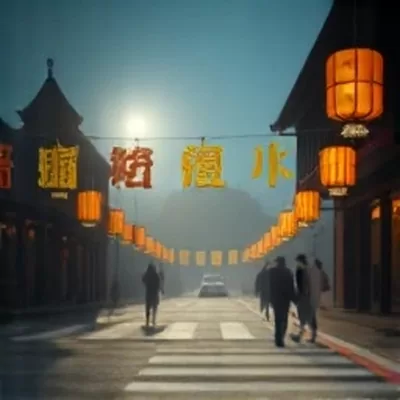 悬疑电影《双子回声》镜像对称走廊的方形剧照