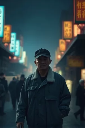 科幻短剧《第七次日落》时间循环场景的竖版海报