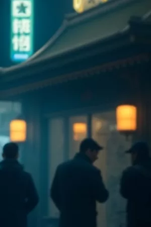 情景喜剧《转角便利店》深夜店面的竖版海报